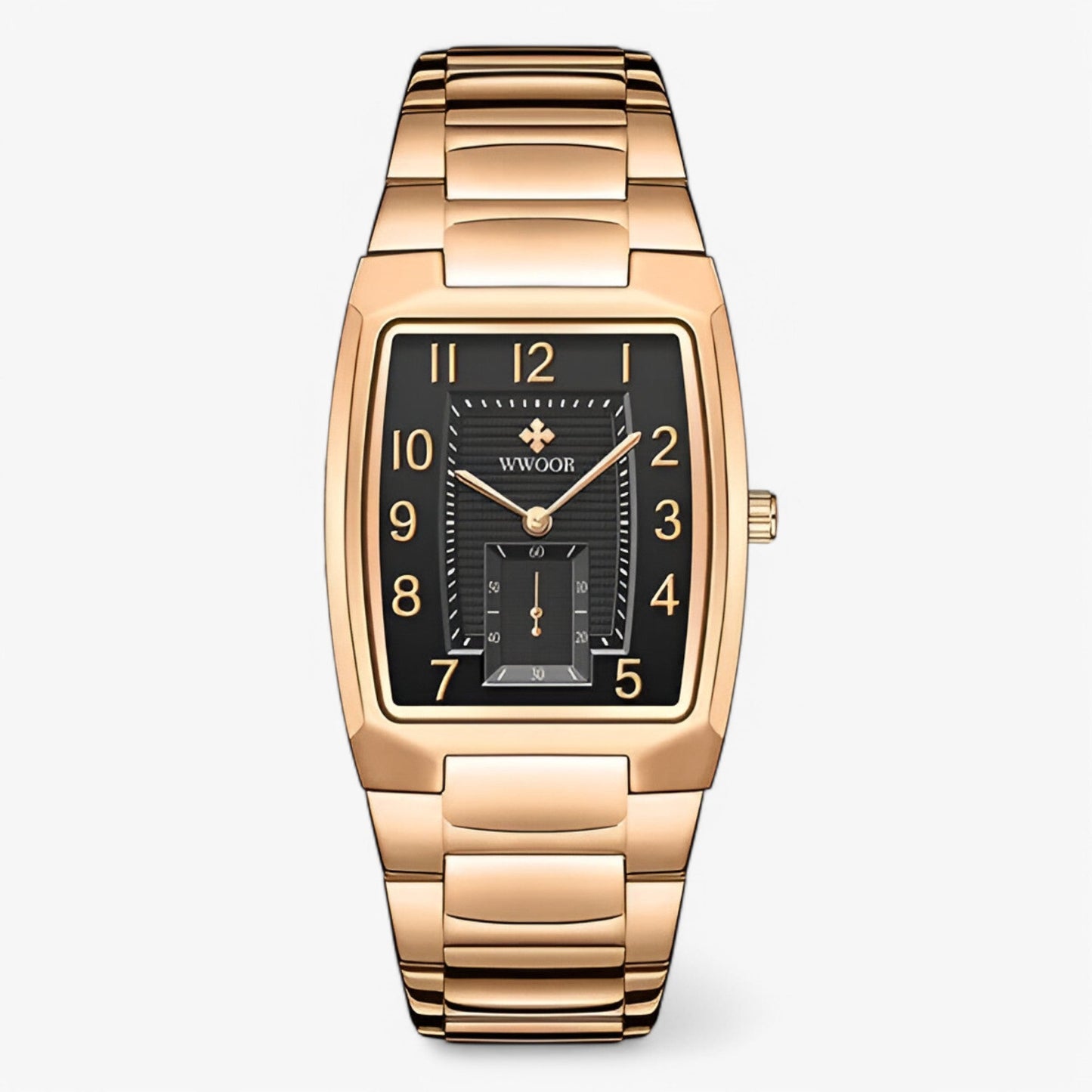 Rashid | Luxuriöse quadratische Edelstahluhr