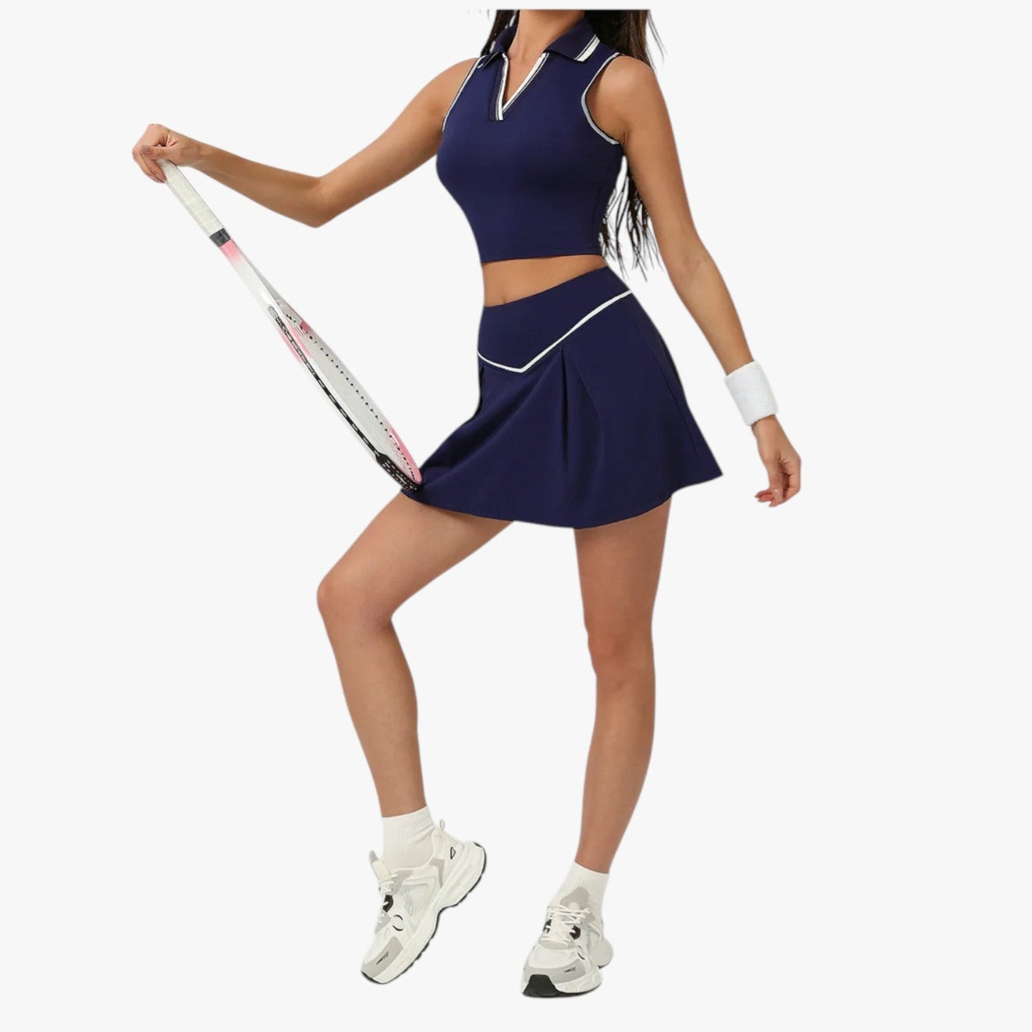 Monique | Stil und Unterstützung – Damen-Tennisset aus 2 Teilen mit gepolstertem Top