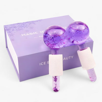 BeautyCool | Kristallkühlkugeln - Energiemassage für Gesicht & Augen, 2 Stück/Box