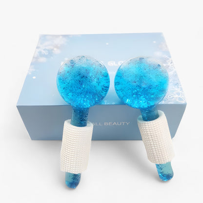 BeautyCool | Kristallkühlkugeln - Energiemassage für Gesicht & Augen, 2 Stück/Box