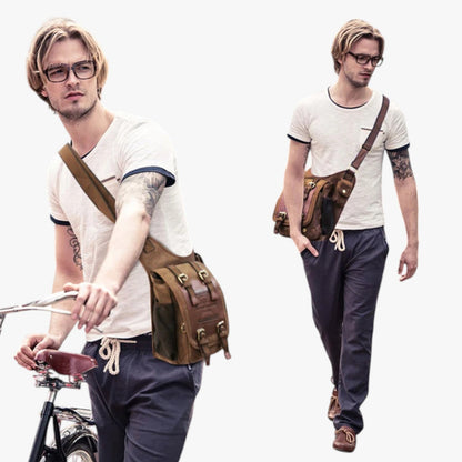 Adam | Herren Messenger-Tasche aus Vintage-Nylon Praktisch, Leicht, Immer bei Dir