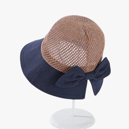 Jesse | Gästeshut aus Häkelmaterial mit faltbarem Schleifen-Details und atmungsaktiv