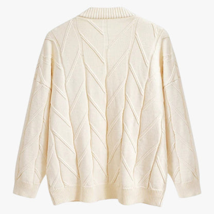 Sophie | Lässige Eleganz Damen Strickjacke aus reiner Baumwolle mit appliziertem Knopf
