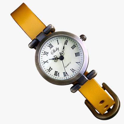 Kimber | Damenarmbanduhr Shsby Eleganza Vintage aus Leder für den Abend