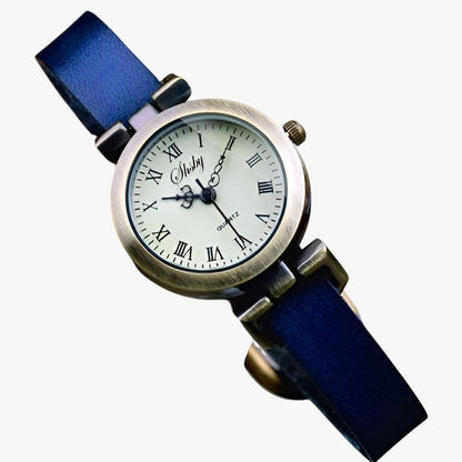 Kimber | Damenarmbanduhr Shsby Eleganza Vintage aus Leder für den Abend