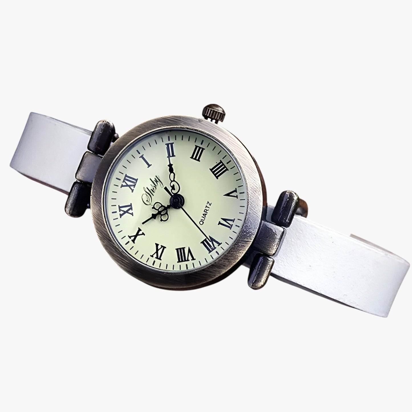 Kimber | Damenarmbanduhr Shsby Eleganza Vintage aus Leder für den Abend