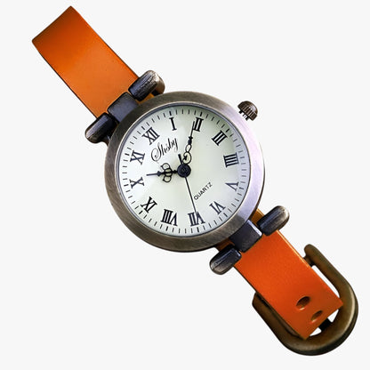 Kimber | Damenarmbanduhr Shsby Eleganza Vintage aus Leder für den Abend