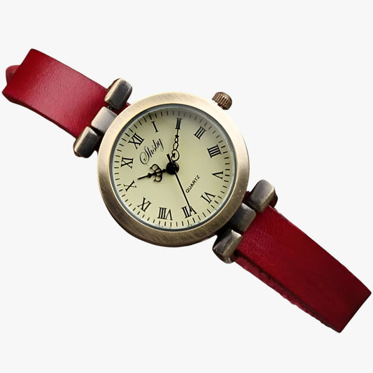 Kimber | Damenarmbanduhr Shsby Eleganza Vintage aus Leder für den Abend