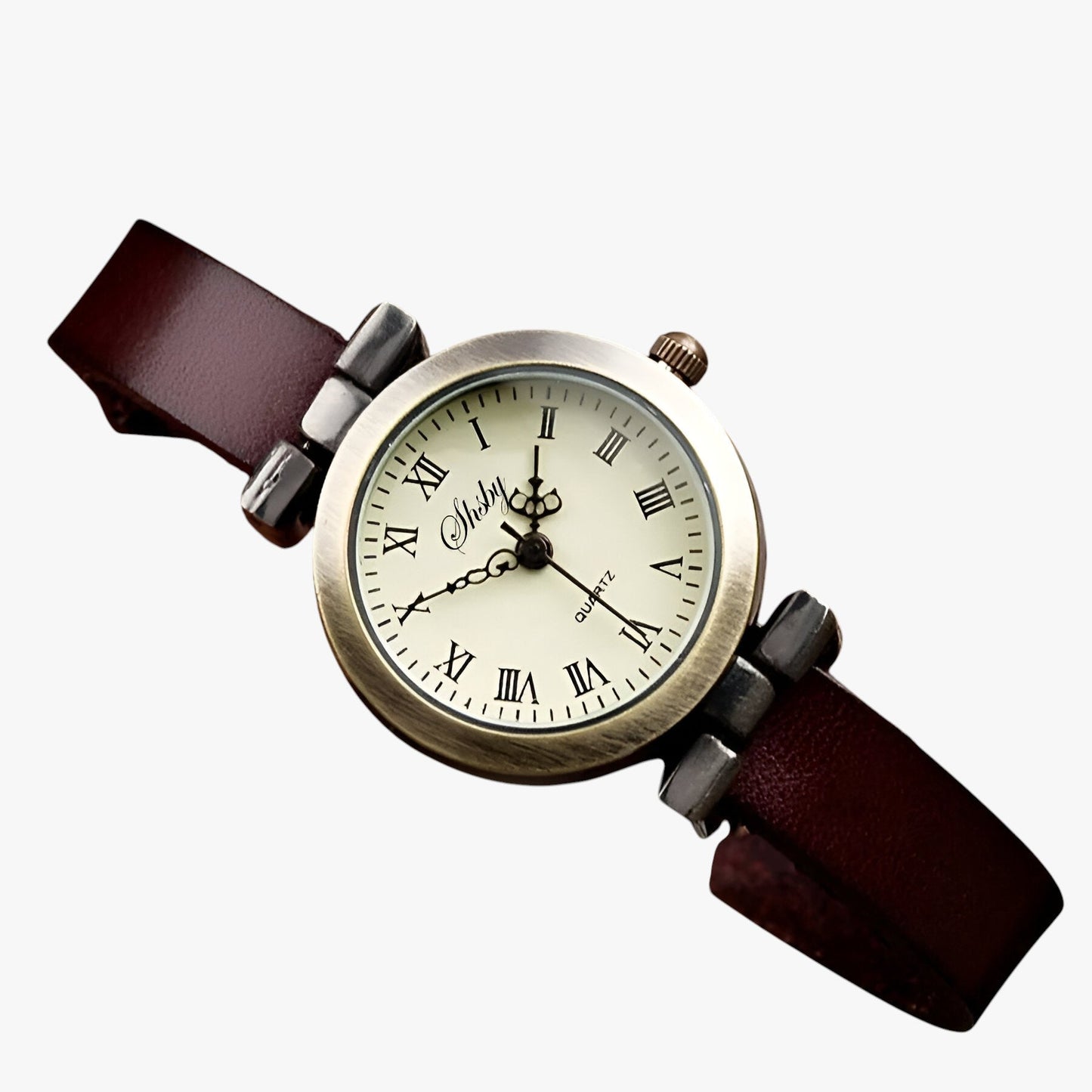 Kimber | Damenarmbanduhr Shsby Eleganza Vintage aus Leder für den Abend