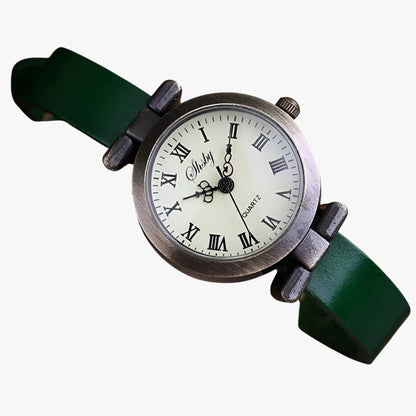 Kimber | Damenarmbanduhr Shsby Eleganza Vintage aus Leder für den Abend