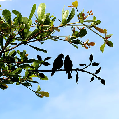 Gartendekoration | Metallvogel-Silhouette – Kunst im Hintergarten