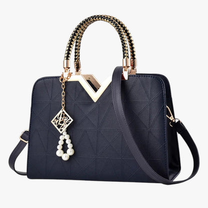 Pamela | Herbst Chic - Elegante Tasche mit Reißverschluss und Perlen