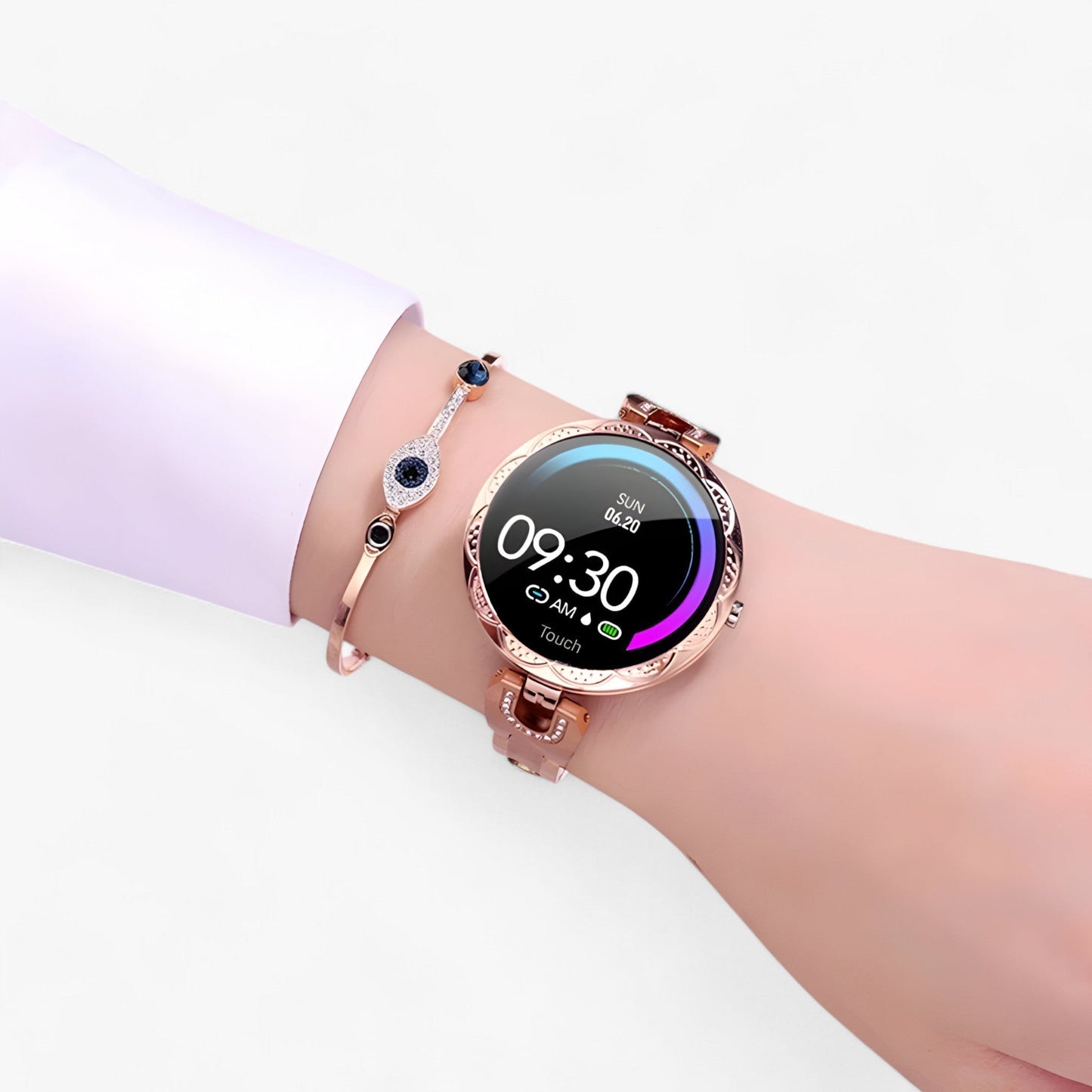 GlamFit | Smartwatch - Elegant, wasserdicht und in der Lage, den Fortschritt der Fitness zu verfolgen