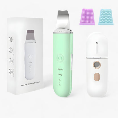 SkinScrub Pro | Ultraschall-Gesichtsspatel - Werkzeug zur Gesichtsstraffung und Entfernung von Mitessern