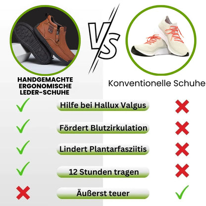 Ergonomische Leder-Schuhe zur Schmerzlinderung