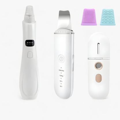 SkinScrub Pro | Ultraschall-Gesichtsspatel - Werkzeug zur Gesichtsstraffung und Entfernung von Mitessern