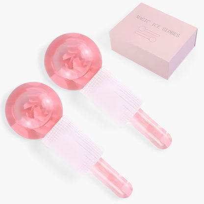 BeautyCool | Kristallkühlkugeln - Energiemassage für Gesicht & Augen, 2 Stück/Box