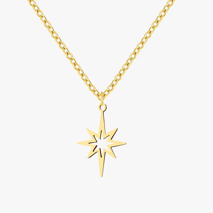 Lilith | Elegante Halskette mit Sternanhänger aus Edelstahl