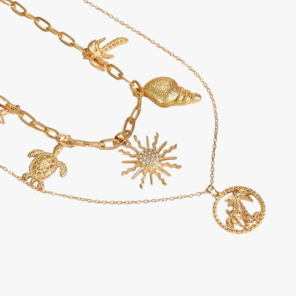 Lina | Minimale Sommerkette mit Muschel und Seestern