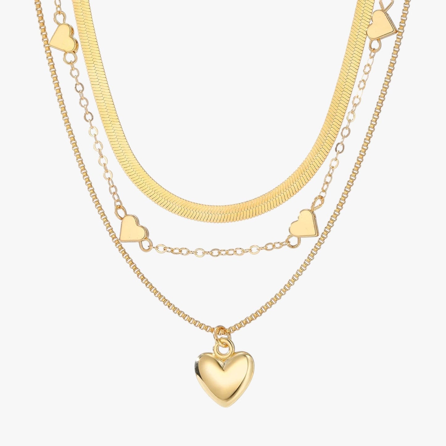 Isabelle | Eleganza a strati - Die Kette mit Herz, die dein Outfit zum Leuchten bringt