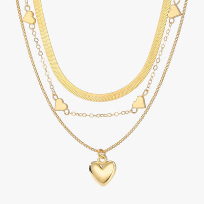 Isabelle | Eleganza a strati - Die Kette mit Herz, die dein Outfit zum Leuchten bringt