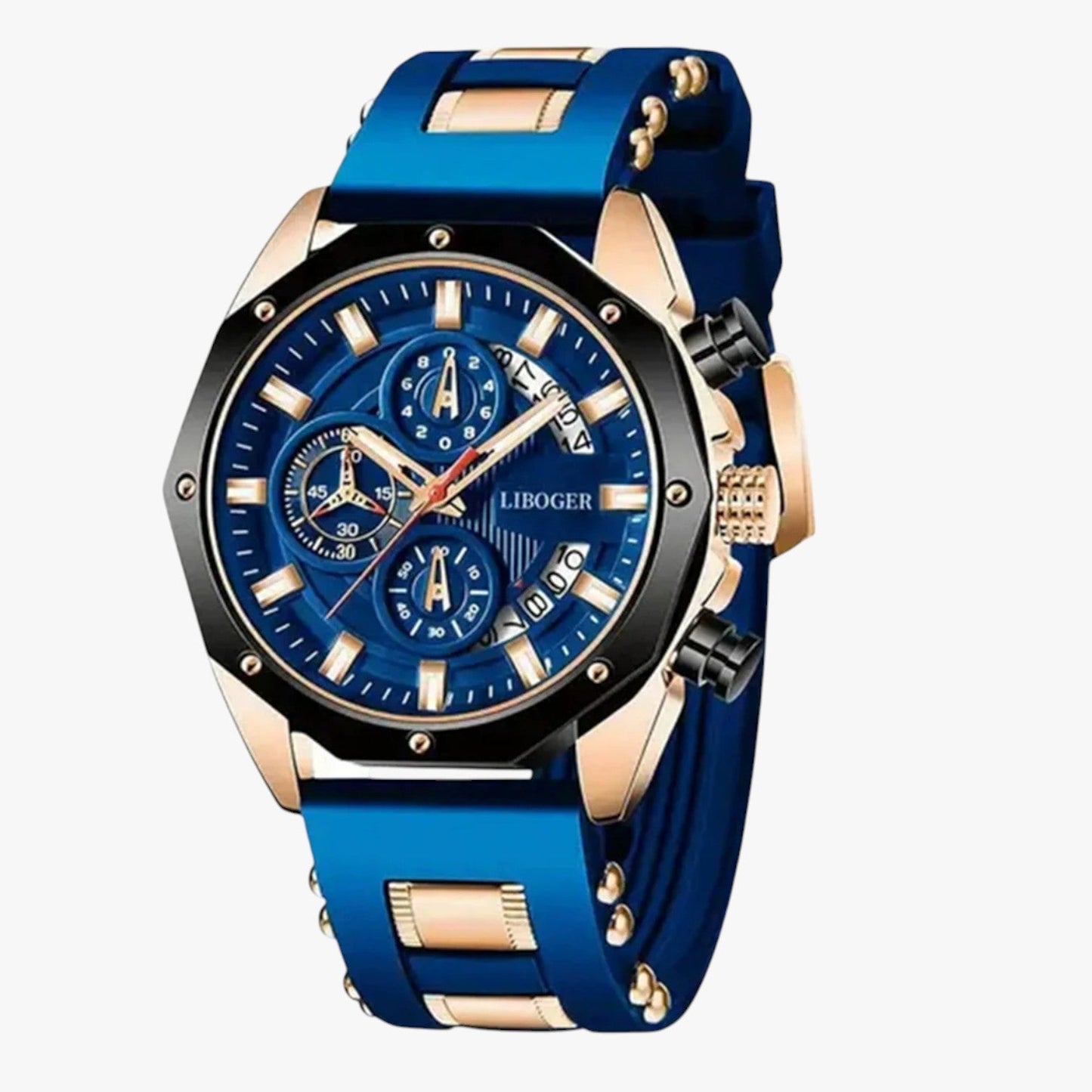 Herbert | Wasserdichter Sport-Silicone-Uhr in Blau