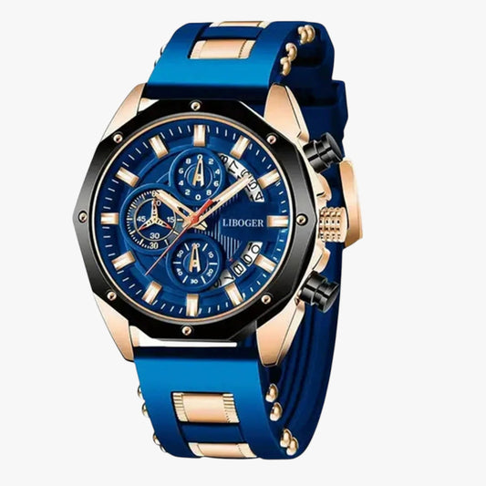 Herbert | Wasserdichter Sport-Silicone-Uhr in Blau