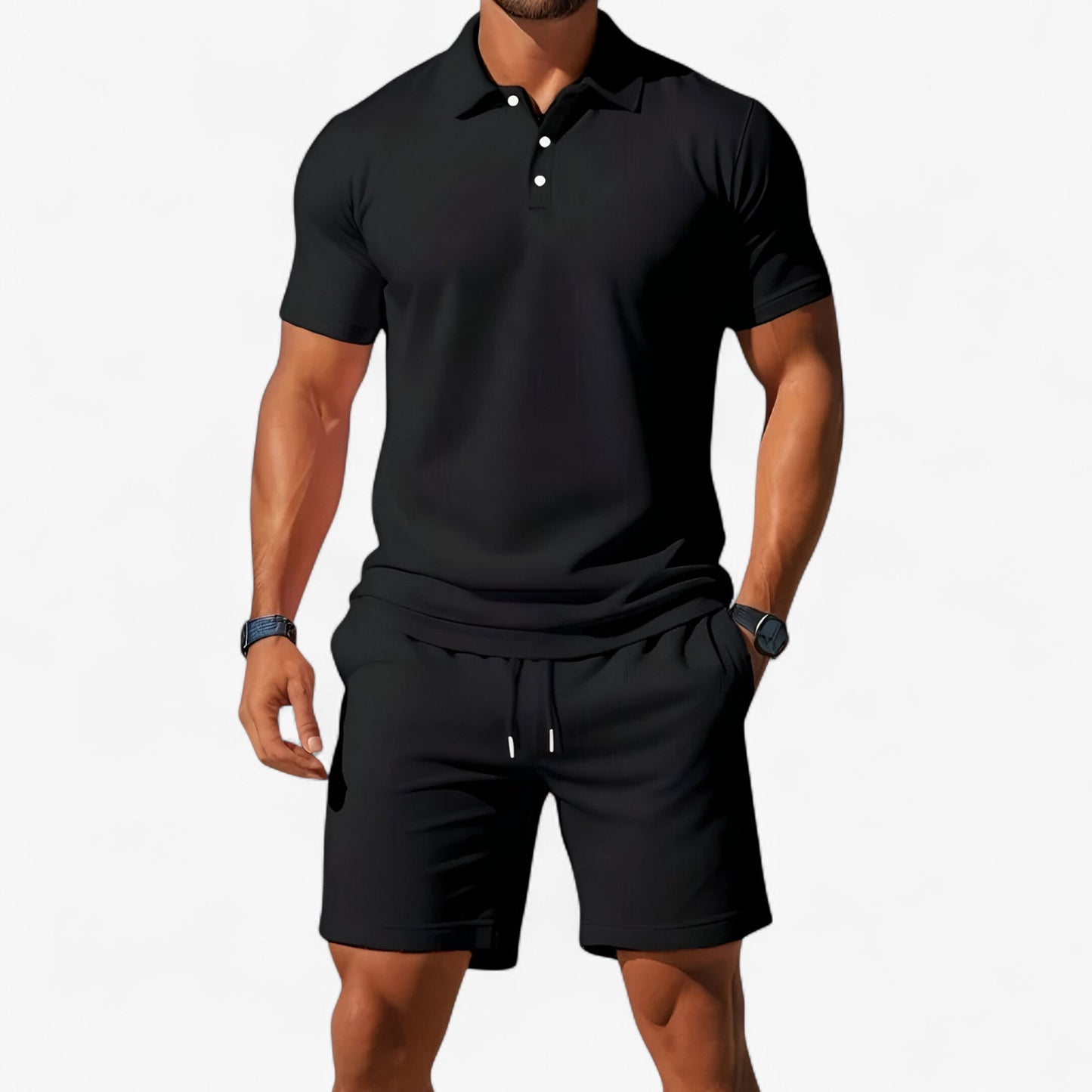 Adrian | Atmungsaktives Sommer-Polo-Set für Herren