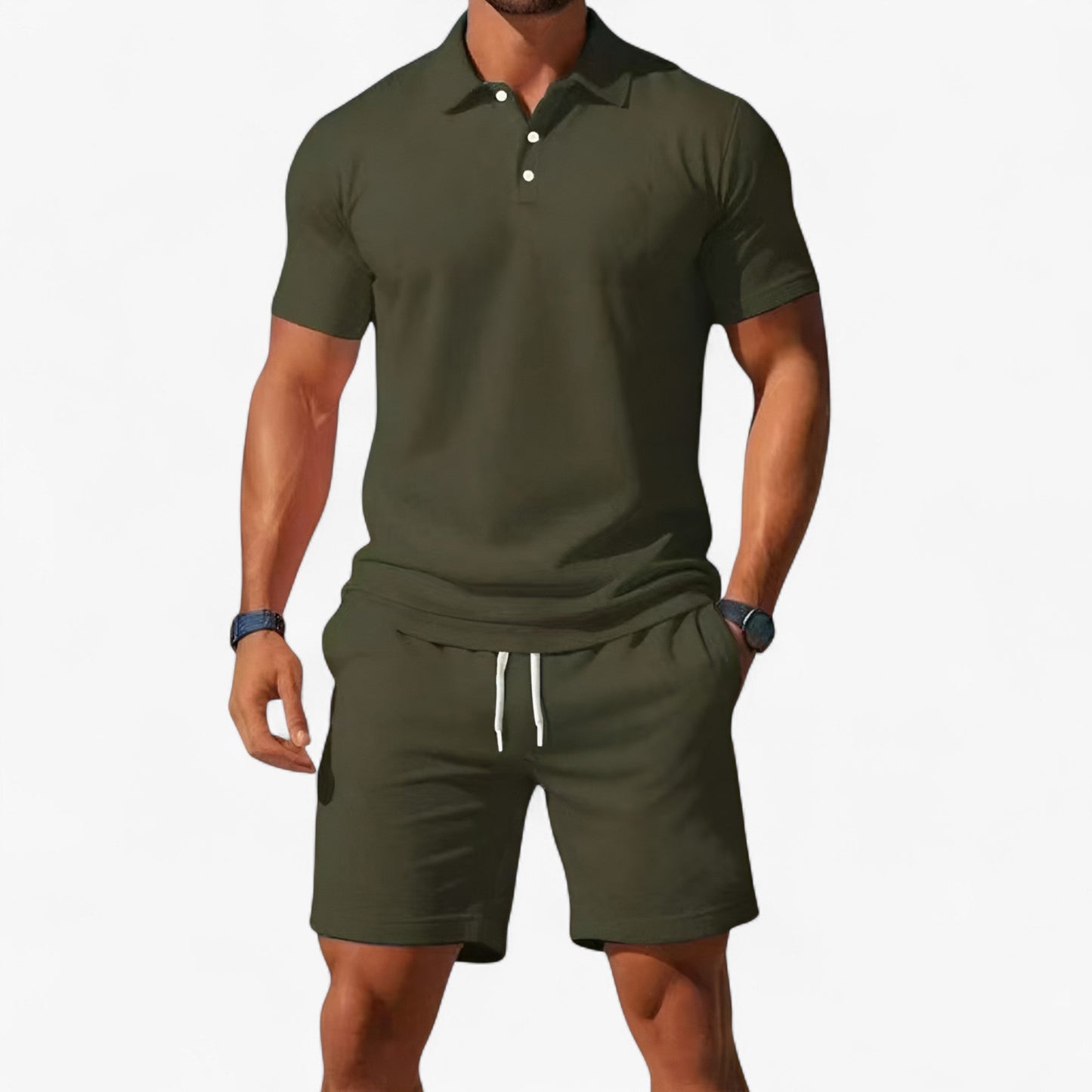 Adrian | Atmungsaktives Sommer-Polo-Set für Herren