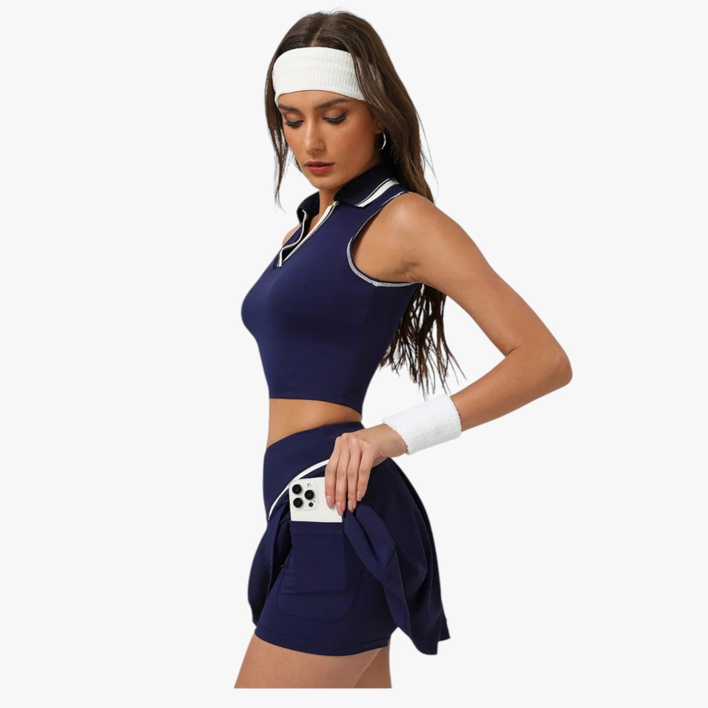 Monique | Stil und Unterstützung – Damen-Tennisset aus 2 Teilen mit gepolstertem Top