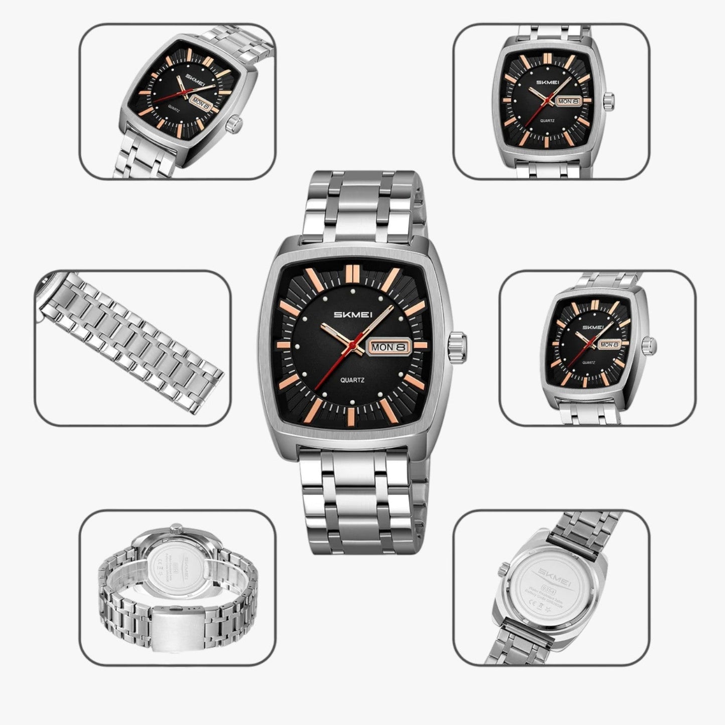 Alfred | Herrenarmbanduhr wasserdicht mit Datum und lumineszierendem Zifferblatt