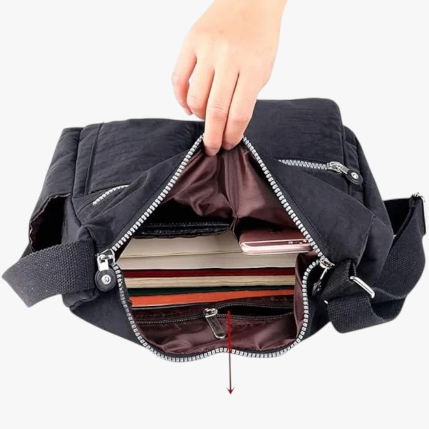 Danna | Sicherheit und Stil – Wasserdichte Schultertasche mit RFID-Blocker