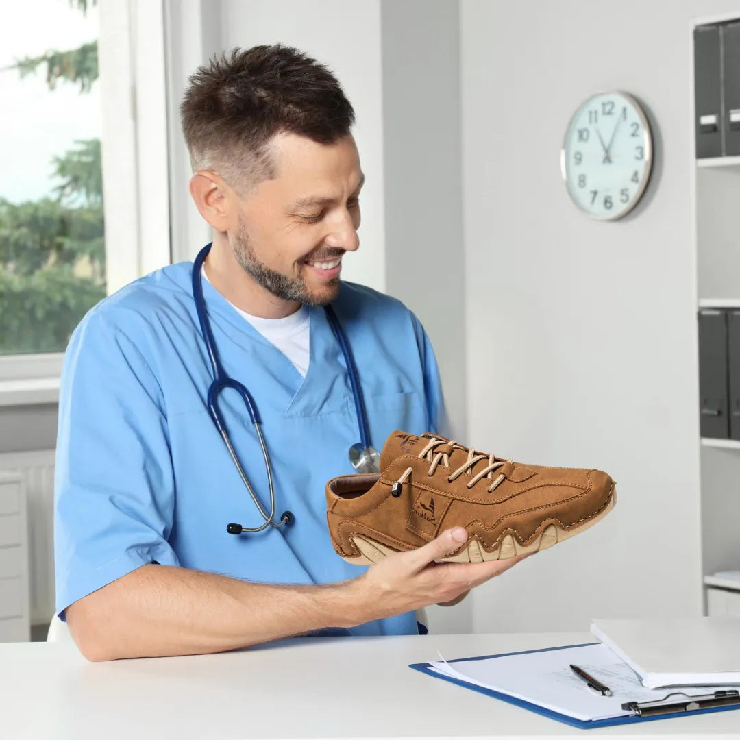 Ibex - ergonomischer, schmerzlindernder & wasserdichter Leder-Barfußschuh für Entlastung bei Rückenschmerzen & Gelenkproblemen