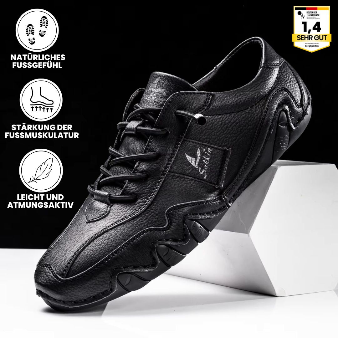 Ibex - ergonomischer, schmerzlindernder & wasserdichter Leder-Barfußschuh für sicheres, gelenkschonendes Gehen für Senioren