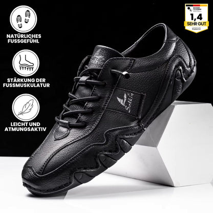 Ibex - ergonomischer, schmerzlindernder & wasserdichter Leder-Barfußschuh für sicheres, gelenkschonendes Gehen für Senioren