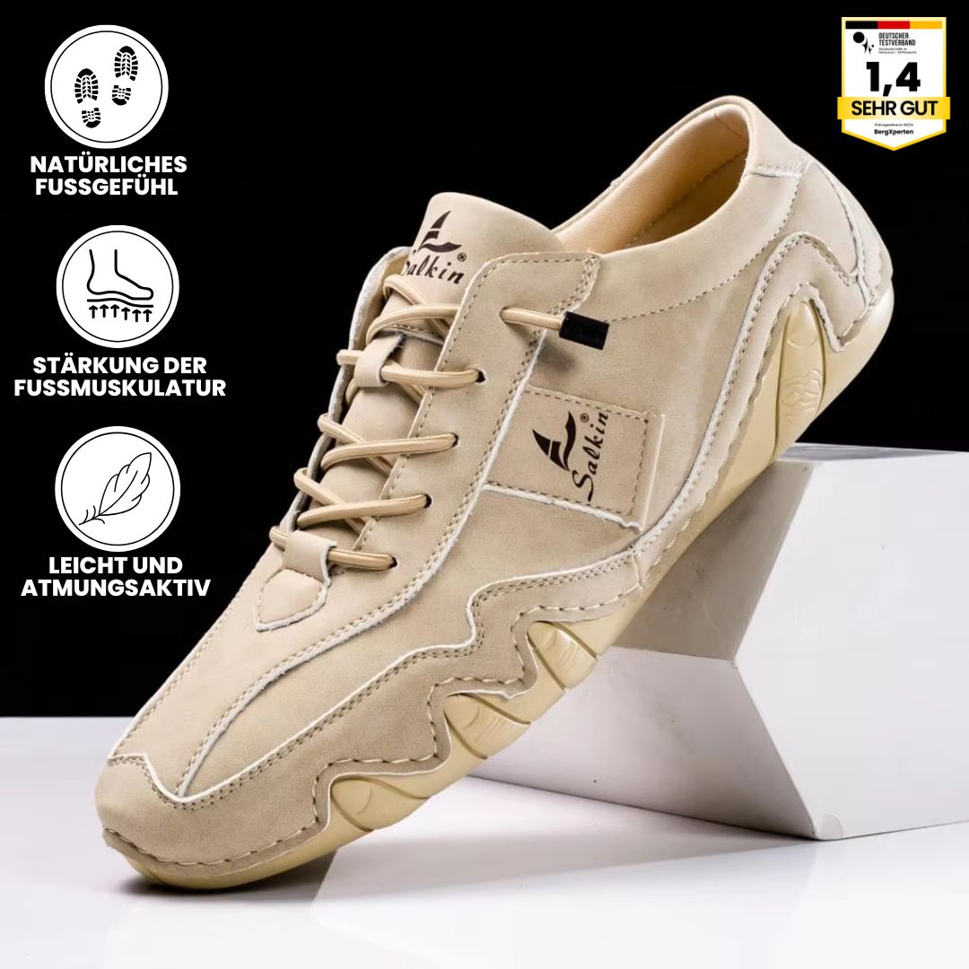 Ibex - ergonomischer, schmerzlindernder & wasserdichter Leder-Barfußschuh für sicheres, gelenkschonendes Gehen für Senioren