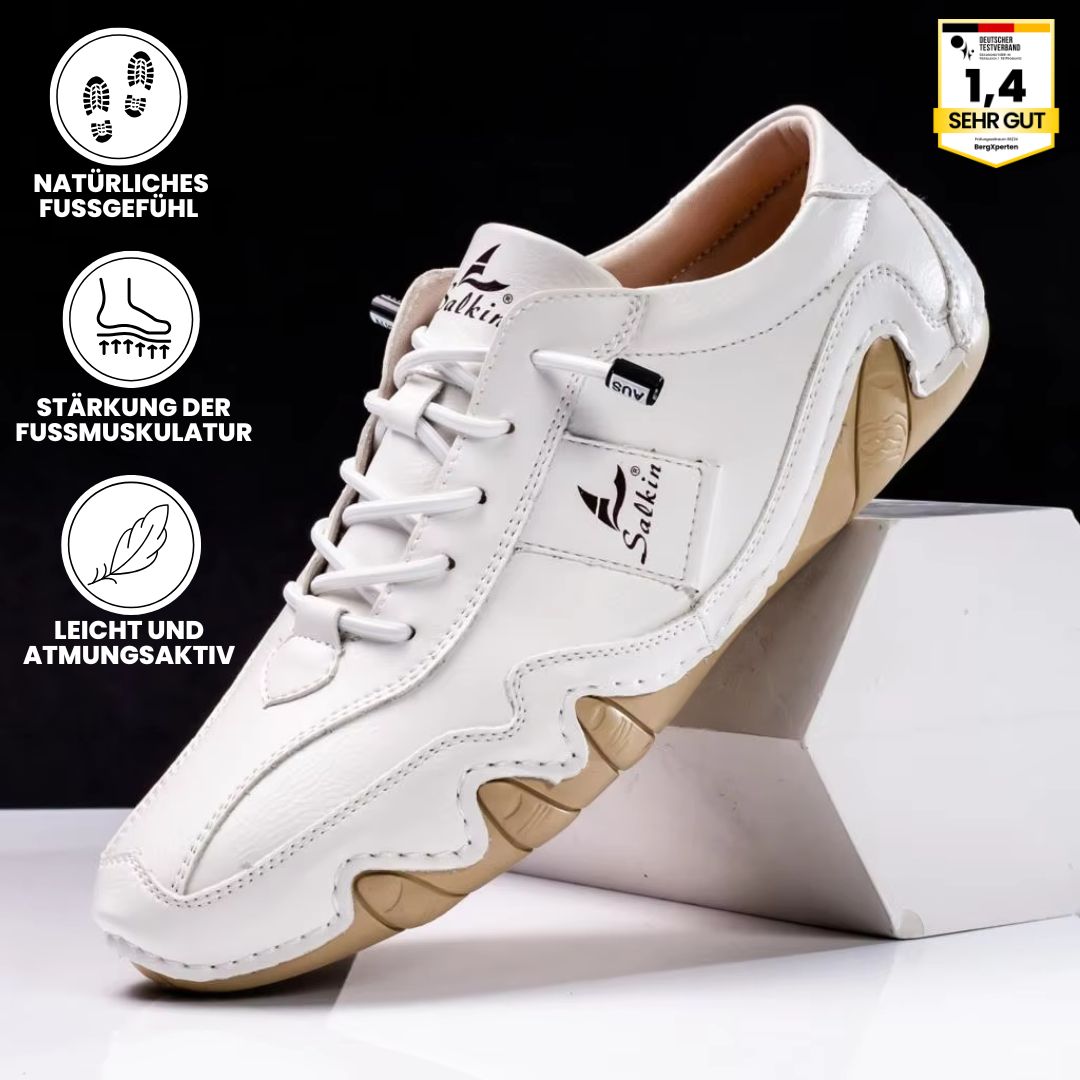 Ibex - ergonomischer, schmerzlindernder & wasserdichter Leder-Barfußschuh für sicheres, gelenkschonendes Gehen für Senioren