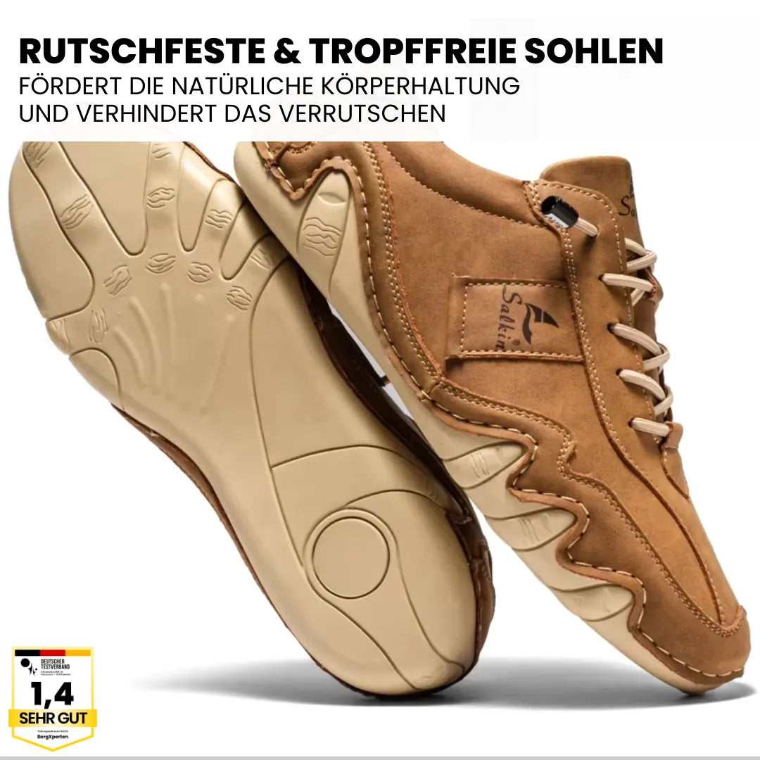 Ibex - ergonomischer, schmerzlindernder & wasserdichter Leder-Barfußschuh für sicheres, gelenkschonendes Gehen für Senioren