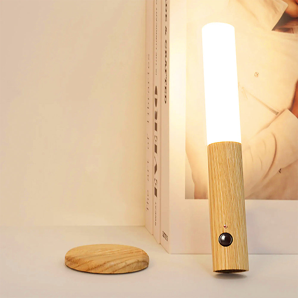 Stilvolle magnetische kabellose Lampe mit Holz | 50% RABATT