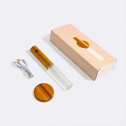 Stilvolle magnetische kabellose Lampe mit Holz | 50% RABATT
