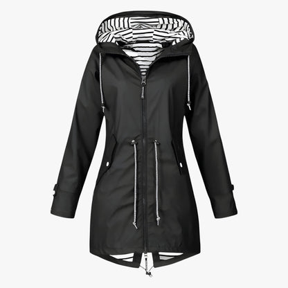 Beatrice | Wasserdichter Parka – Verstellbare Passform mit gestreifter Kapuzenfutter