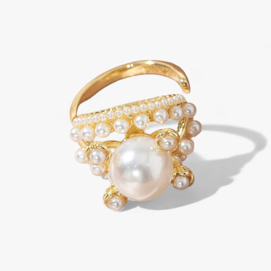 Barock Vintage | Goldene Perlenringe - Klassische Eleganz