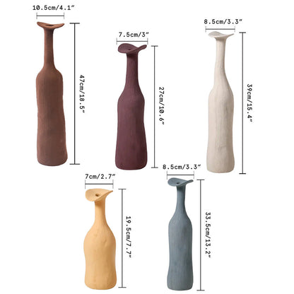 Moderne Morandi-Keramikvase | Schlankes, raffiniertes Akzentstück