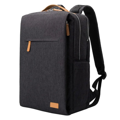 Schwarzer Laptop-Rucksack, multifunktional, USB-Anschluss, leicht, für Damen, Reisen.