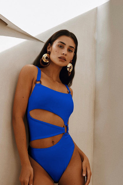 Ocean Whisper™ - Einteiliger Badeanzug mit Ringausschnitt