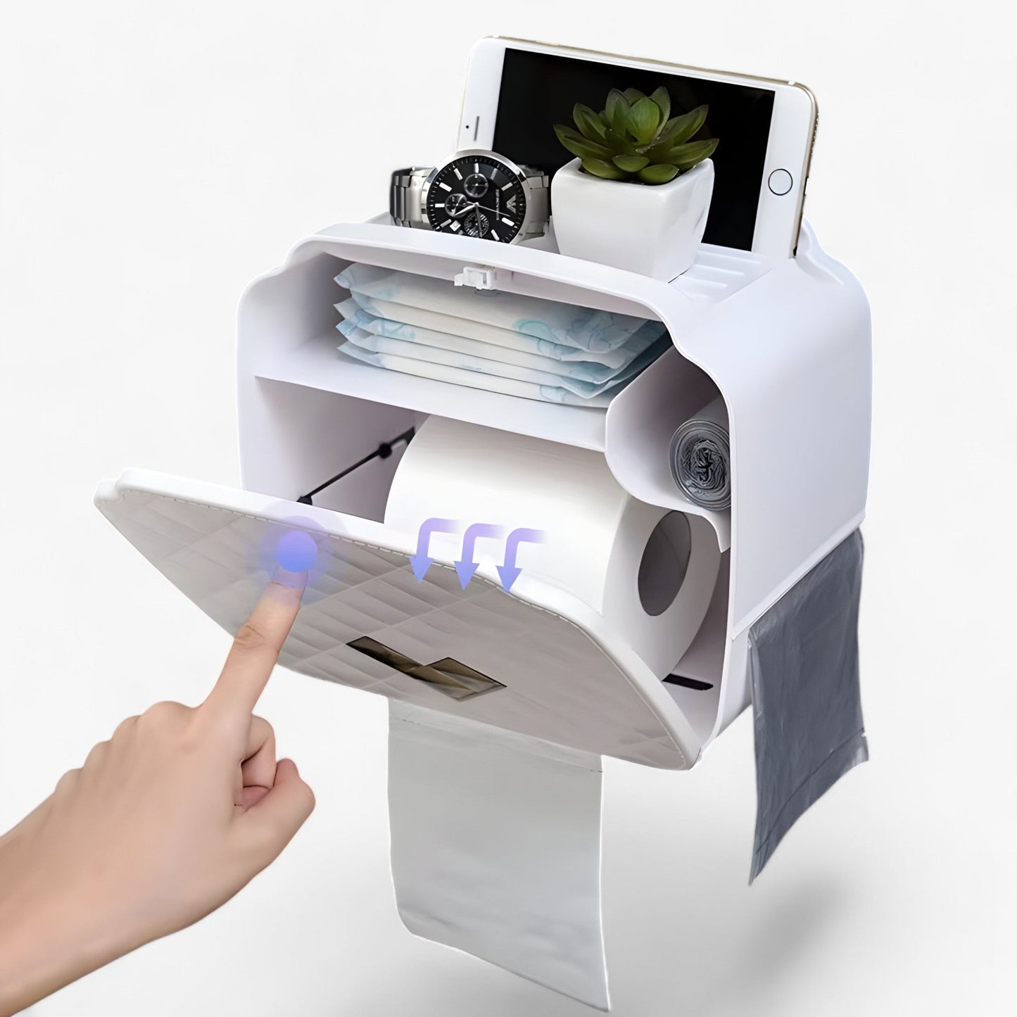 Toilettenpapierhalter | Wasserdichter Spender - Aufbewahrungslösung für das Badezimmer