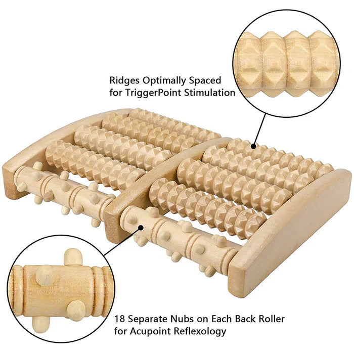 FootEase™ - Holz-Fußroller-Massagegerät | 50 % RABATT