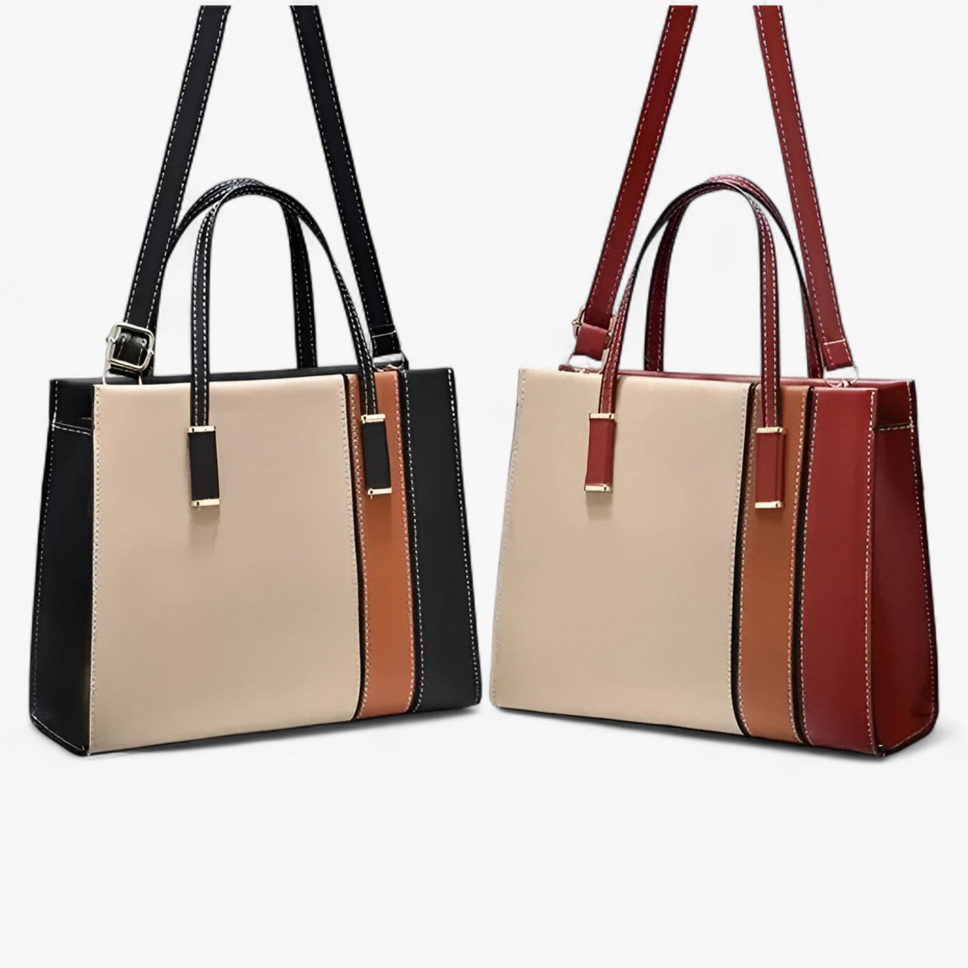 Patchwork Handtas für Damen mit verstellbarem Riem