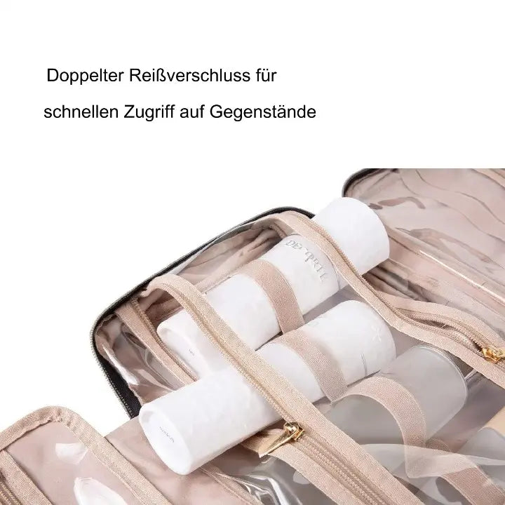 Große Kosmetiktasche mit viel Platz - überall organisiert bleiben