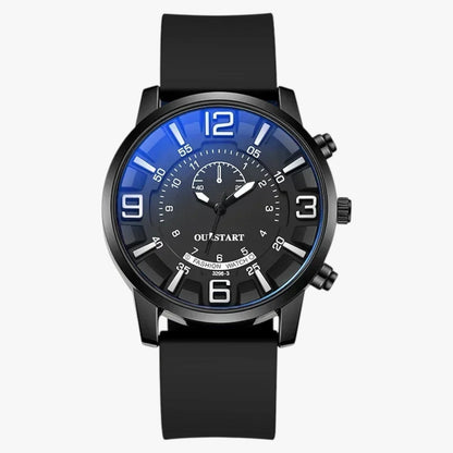 Riley | Herrenarmbanduhr aus Silikon mit präzisem Quarz, Alltags-Casual-Stil